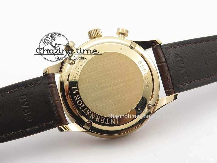 MIROTIME 0821 Portuguese Chrono RG IW371480 ZF 1:1 Best Edition White Dial On Brown Leather Strap A7750 V HighPerformance 7266